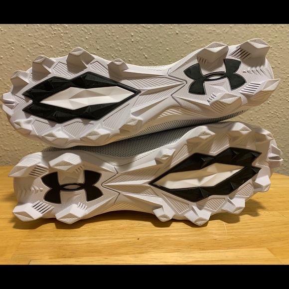 Under Armour HighLight Cleats Size 9.5 Black/White - Picture 5 of 5